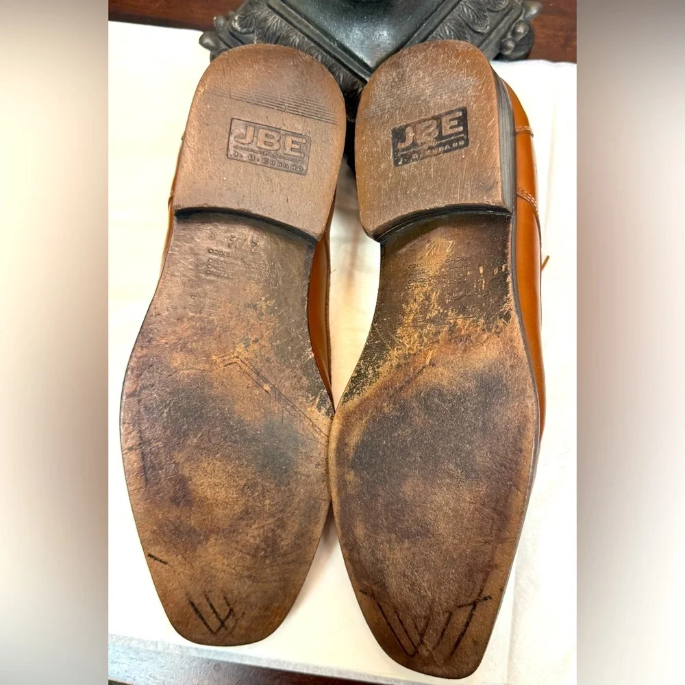 J.B. Ebrard Men’s Leather Dress Shoes Size 9.5 US Timeless Mexican Craftsmanship